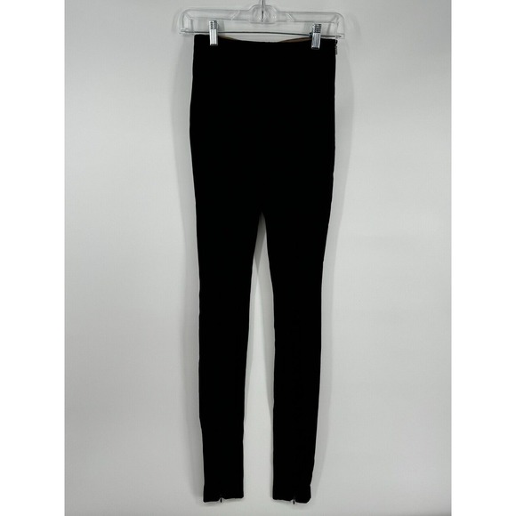 NAOMI X BOSS LEGGINGS IN STRETCH‎ JERSEY WITH ZIP HEMS black size 0 - Picture 2 of 12